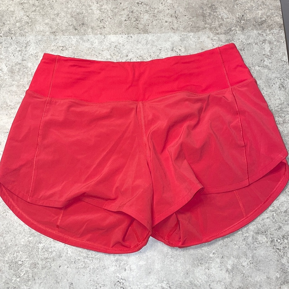 Speed up lined short. 4 inch. Hot pink. Excellent condition. Size 6.